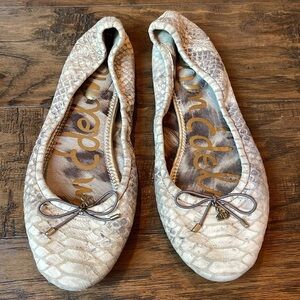 Sam Edelman Felicia Snake Python Leather Flats